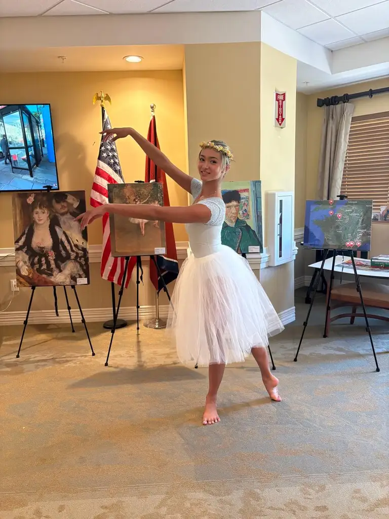 Our amazing dancer Mia, brings the artwork to life!